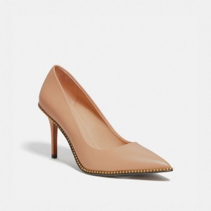 Rose Women Coach Waverly Leather Pumps | AU_CH32778